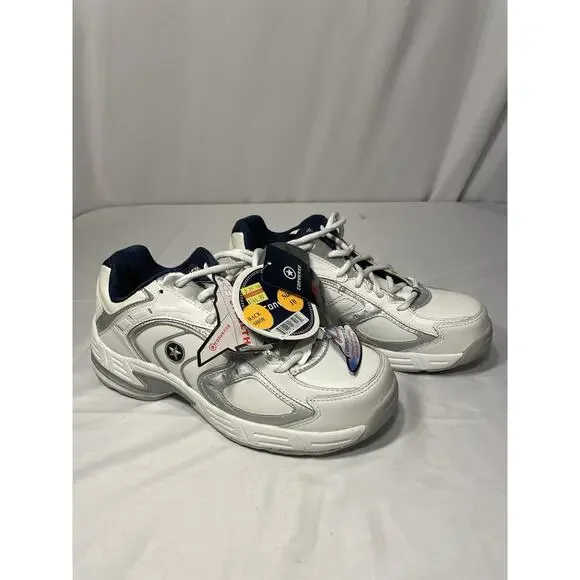 Converse Women-10 Men-8 Comp.Toe Slip Resistant White Stealth Shoes C440 NWT - Picture 3 of 9